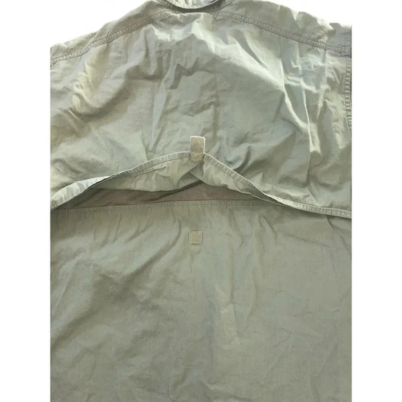 Cabelas Men's Outdoor Short Sleeve Button Down Hunter Green Vented Size M - Picture 7 of 8